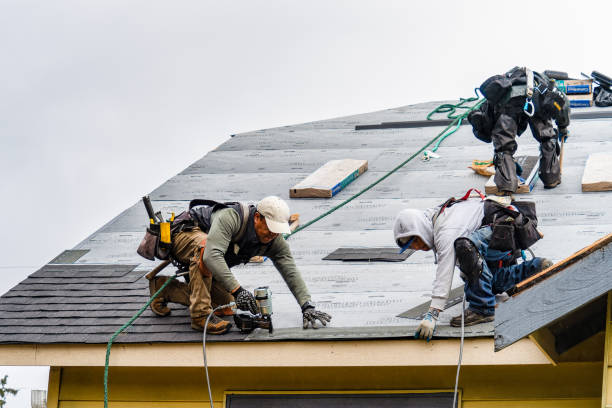 Professional Gutter Installation technician working in Brooklandville, MD